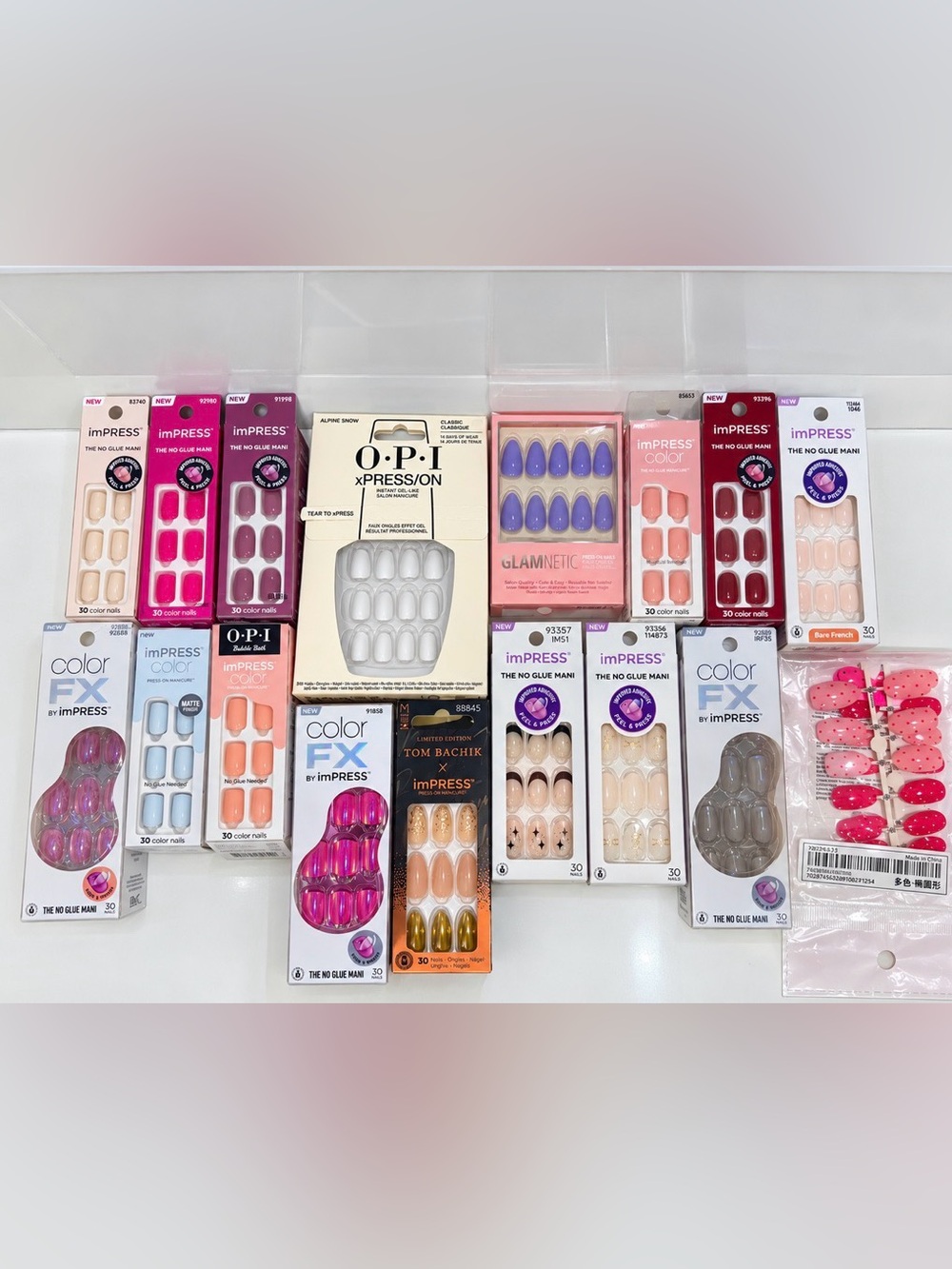 imPRESS Glamnetic KISS OPI Assorted Press-On Press On Nails Gel Mix Lot (17)